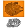 Star Wars Millennium Falcon Silicone Ice Cube Tray